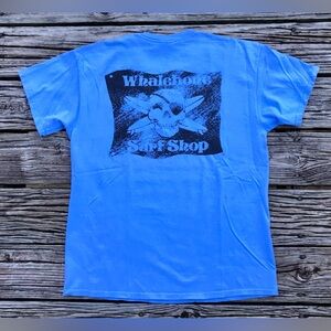Mens WHALEBONE SURF SHOP Blue Graphic Logo Short Sleeve Tee Tshirt L